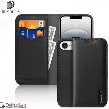 Dux Ducis Hivo odinis dėklas - juodas (Apple Iphone 16e/Iphone 17e) Dux Ducis Hivo odinis dėklas - juodas (Apple Iphone 16e/Iphone 17e)